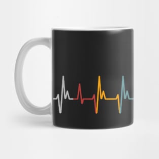 Vintage Guitar Heartbeat Electric Guitar Lovers Mug